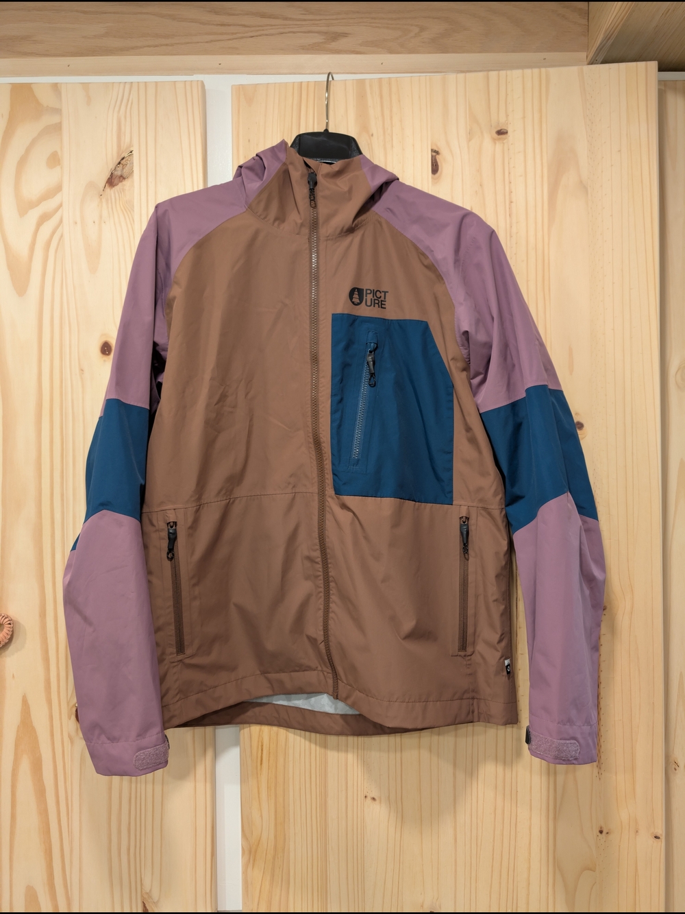 Picture Organic Astral Men’s Colorblock Brown & Mauve 2.5L Waterproof Jacket
